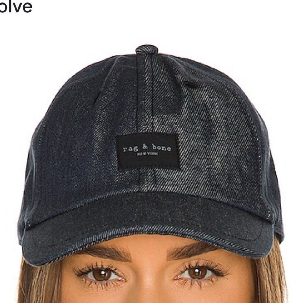 rag & bone Denim Black Logo Baseball Cap